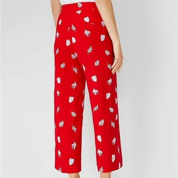 Ann Taylor Embroidered Wide Leg Crop Pant - 8 - Picture 5 of 8